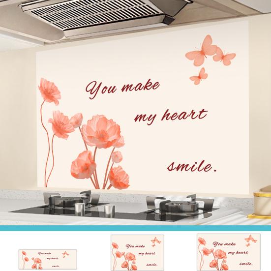 Маслостойкие наклейки на стену Yousheng Защита стены кухонного фартука Водонепроницаемые Термостойкие Статические наклейки для кухни Столовой Столешницы