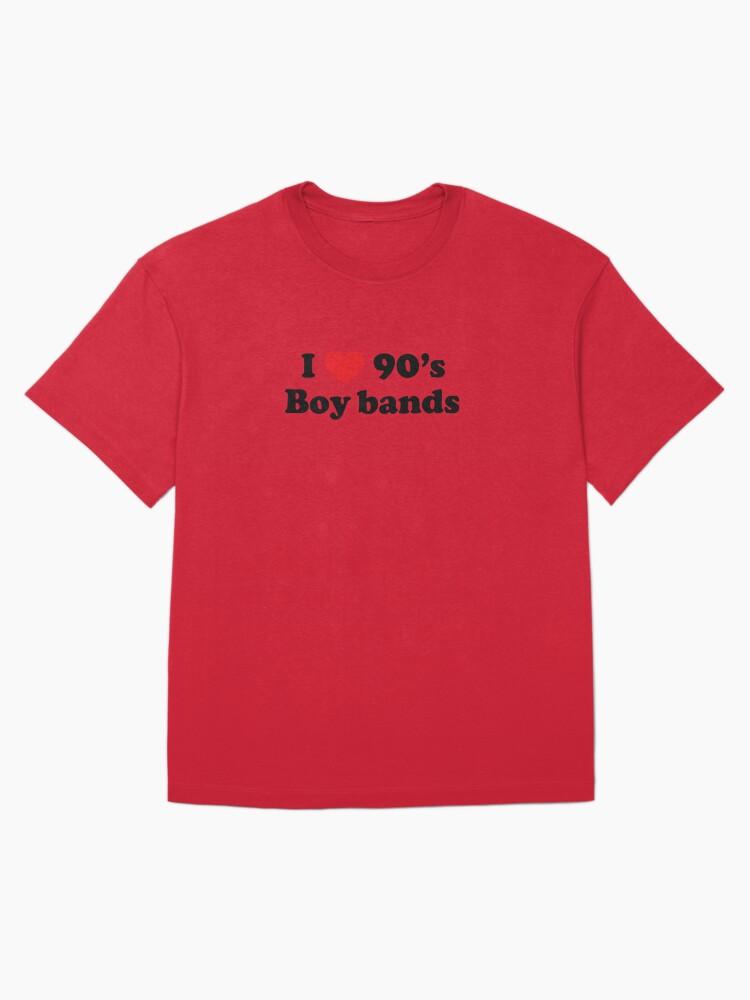 Westlife I love 90's Boy bands black red Oversized T-Shirt