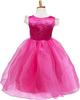 MISOAMISO Kids Princess Dress and Accessory Birthday Gift Set, Halloween, Christmas, (Pink, 120)