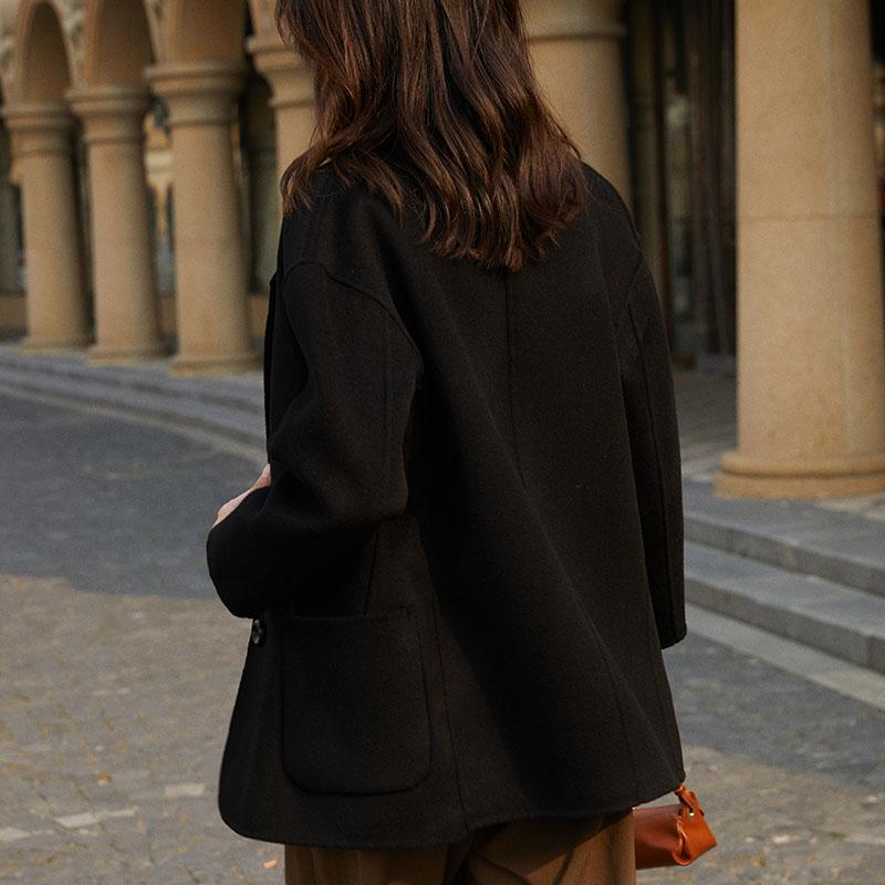 Women Wool Coat 100% Wool MODERN NEW SAGA Autumn Wool Coat Winter Warm Woolen Jackets Peacoat