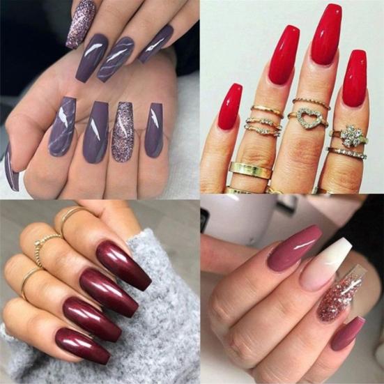 100шт поддельные советы полное покрытие балерина акриловые наращивание ногтей маникюрные инструменты