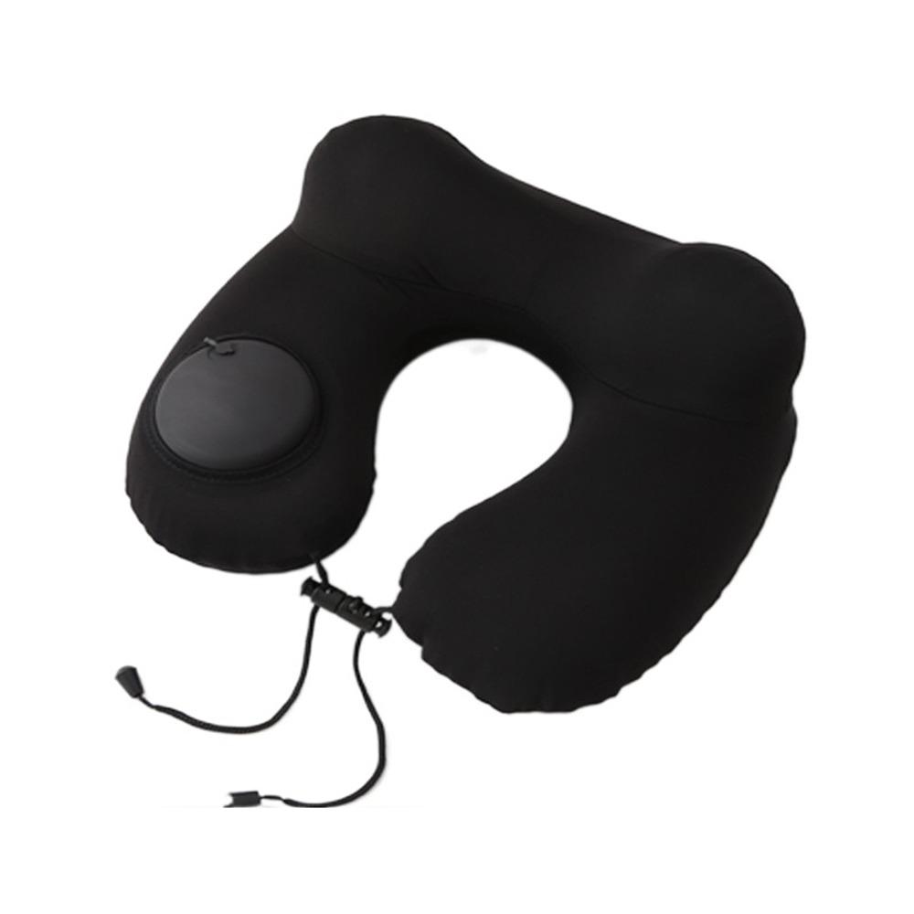 Inflatable U-Shaped Travel Pillow Soft Neckrest Pad Relaxation Neck Support Cushion Office/School