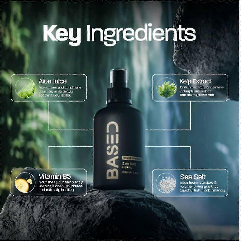 2025 Sea Salt Spray for Volumizing Hair, 170ml Texturizing & Strengthening Spray with Vitamin B5 & Seaweed
