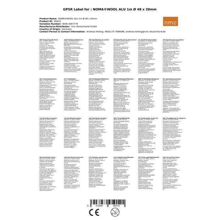 Изоляция Трубы Отопления Минеральная Вата, 48мм, 20мм, 1м