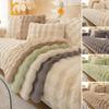 Plush Sofa Cover Thick Faux Fur Shaggy Fuzzy Sectional Couch Cover Universal Gray Furniture Cover Fluffy Sofa Slipcover