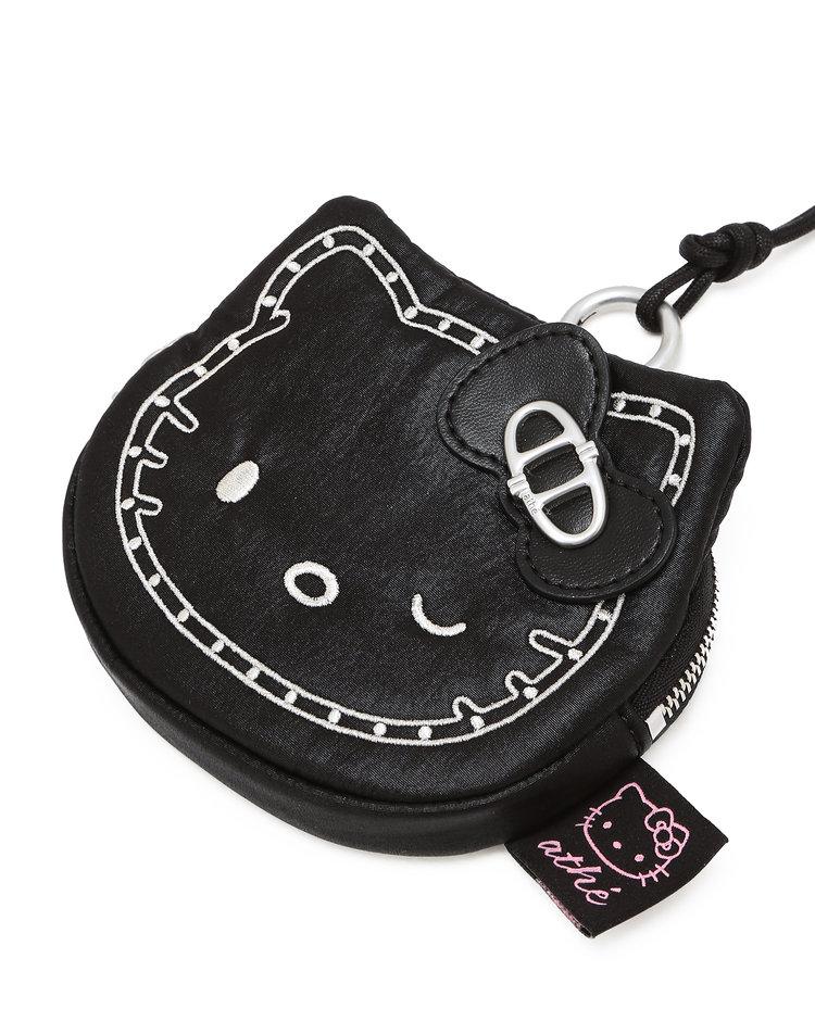 Athe Vanessabruno [Hello Kitty X Athe] Черная мини-сумочка на ремешке с заклепками Aawa6E005Bk