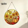 Rhinestone Decor Sign DIY Door Kit, Halloween Pumpkin Flower Animal Pattern Art Kit Wall Sign, Handmade Hanging Decoration Office