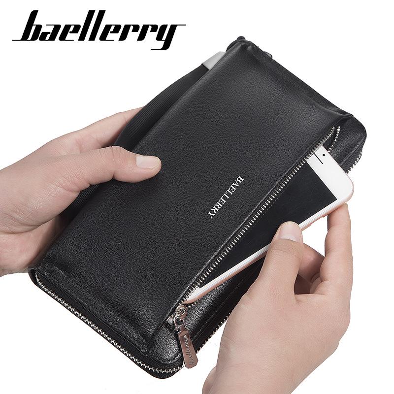 Baellerry Длинный кошелек для мужчин, визитница, сумки для телефона, кошелек на молнии GZW