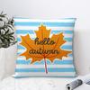 Fall Maple Leaf Print Pillow Case Sofa Decorative Home Double-sided Print Plush Square Throw Pillow Covers Cushion Decor Cover