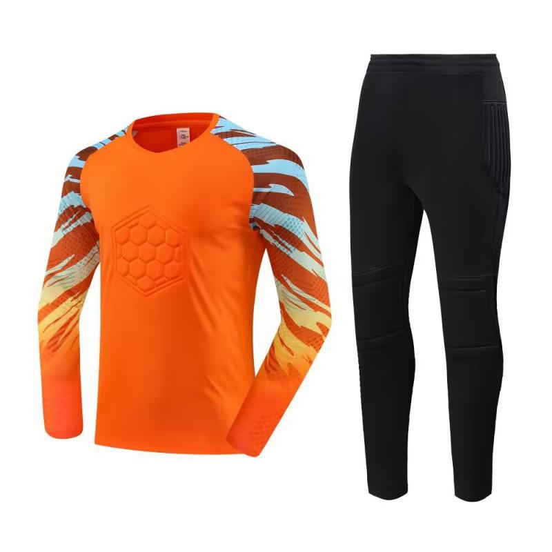 Professional Goalkeeper Jersey Set Long Sleeve Soccer Training Uniform Kids Adults