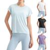 Майки для тренировок, рубашки с открытой спиной для йоги, свободный крой, спортивный спортивный топ с рукавами