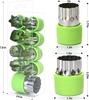 9 Pcs Vegetable Cutter Shapes Set, Stainless Steel Cookie Stamps Mold for Baking, Multi Shape Size Animal Cookie Cutters, Green