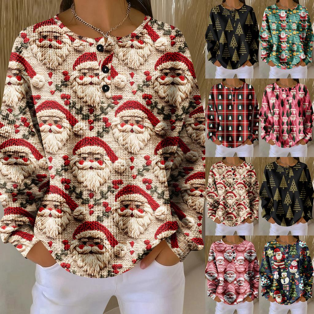 Женские повседневные рубашки с длинным рукавом, топы на пуговицах с V-образным вырезом, свободный трикотаж, осенние фавориты для женщин