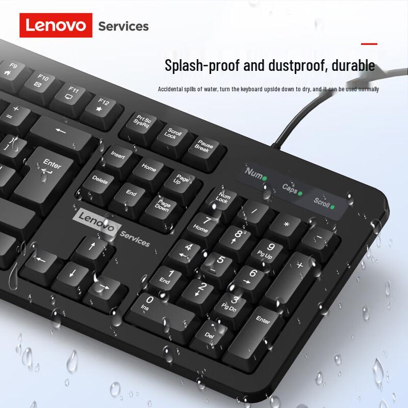 Lenovo KM101 Wired Keyboard Mouse Combo