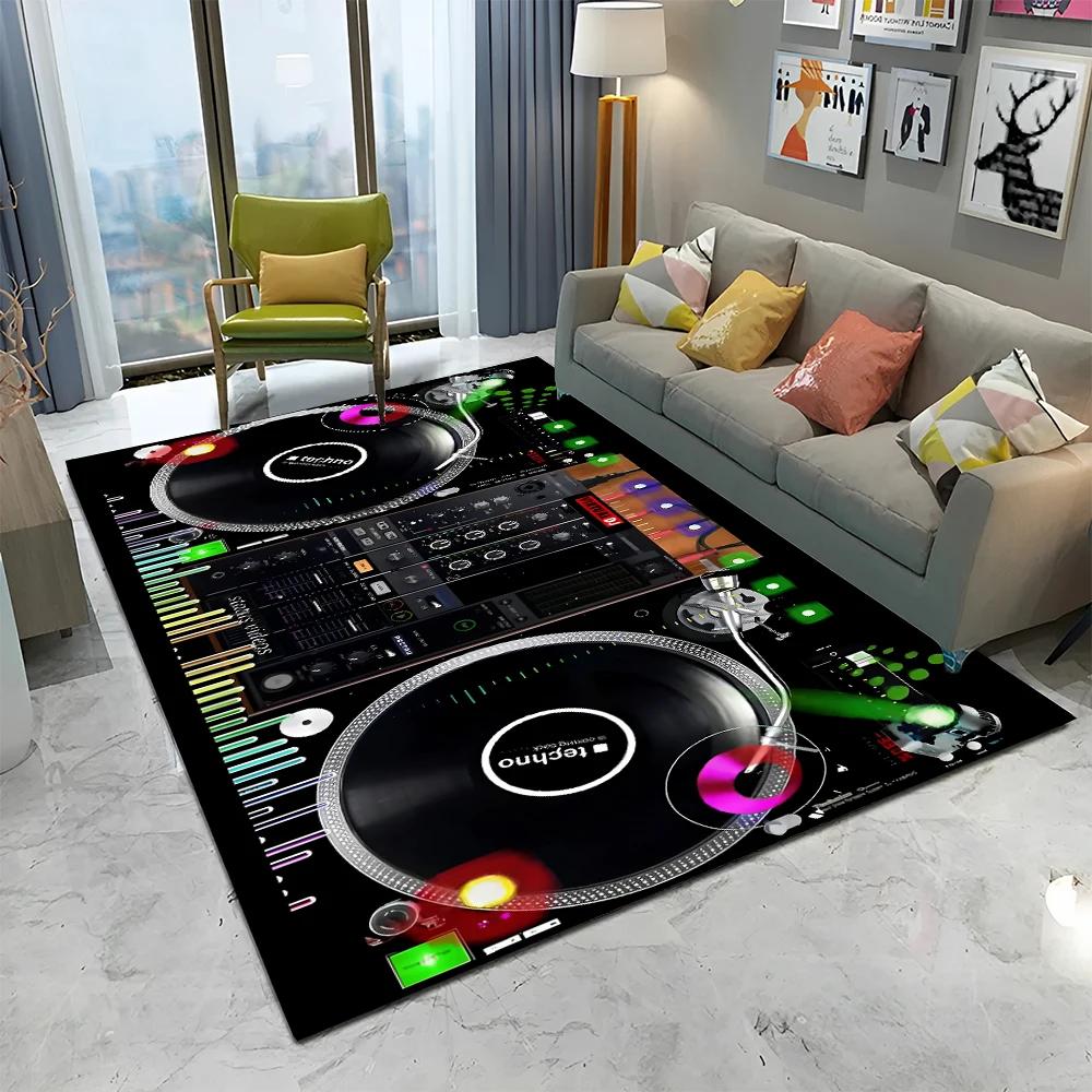 3D DJ Music Screen Keyboard Cartoon Carpet Mat для дома, гостиной, спальни, дивана, коврика для двери, коврика для детской зоны, нескользящий коврик для пола