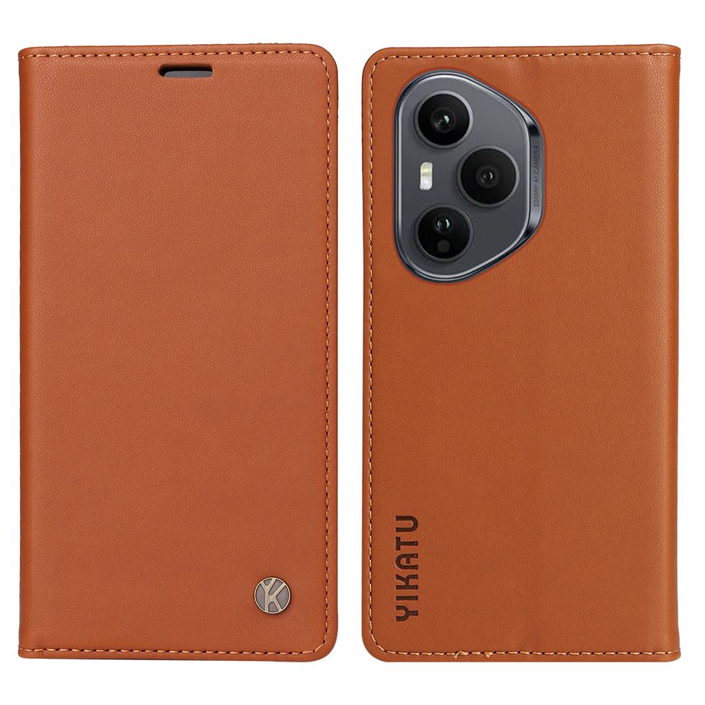 For Honor 400 Pro 5G (Global) Phone Cases YIKATU Magnetic Closure PU Leather Mobile Cover