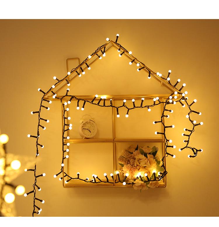 Chibi Maruko-chan Solar-Powered Outdoor String Lights: White and Colored Ball Decorative Lights, Waterproof for Camping and New Year Festivities.