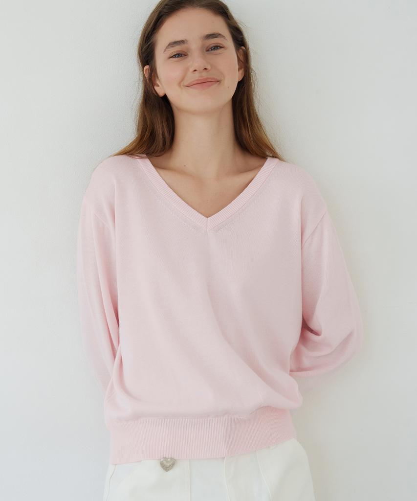 LETTERA Let Classic V-Neck Knit