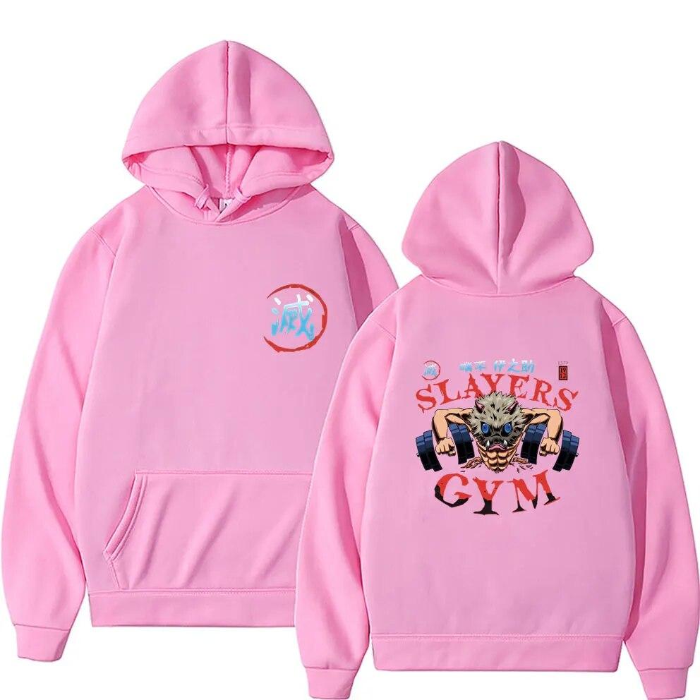 Японское аниме Demon Slayer Kimetsu No Yaiba Толстовка с принтом Unisexga Унисекс Женская повседневная толстовка Hashibira Inosuke Slayers Hoodies