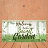 2 Pcs Wooden Sign Welcome To The Secret Garden Garden Rules Hanging Plaque Cottage Decor 7.9 X 3.9 Inch Wall Gate Sign