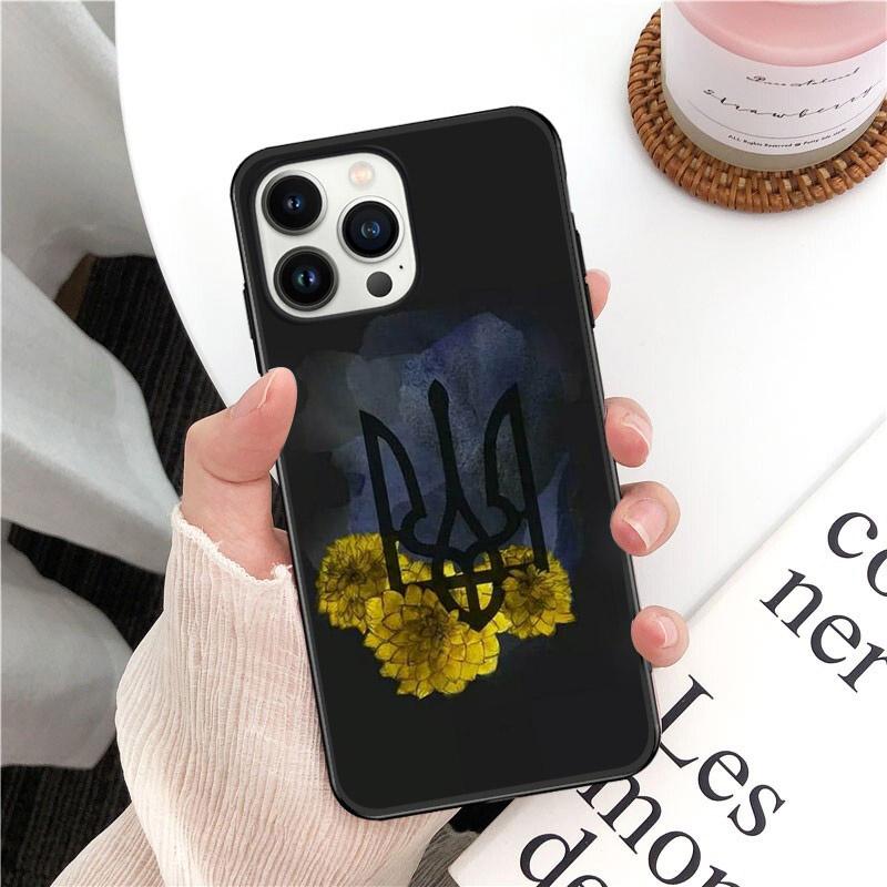 Phone Case For Iphone 14 13 12 11 Pro Max XS XR X 8 7 Plus SE Mobile Phone Cases Ukraine Flag Peace Funda Cell