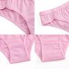 FINETOO Cotton Panty For Women Mid Waist Underwear Breathable Solid Color Lingerie