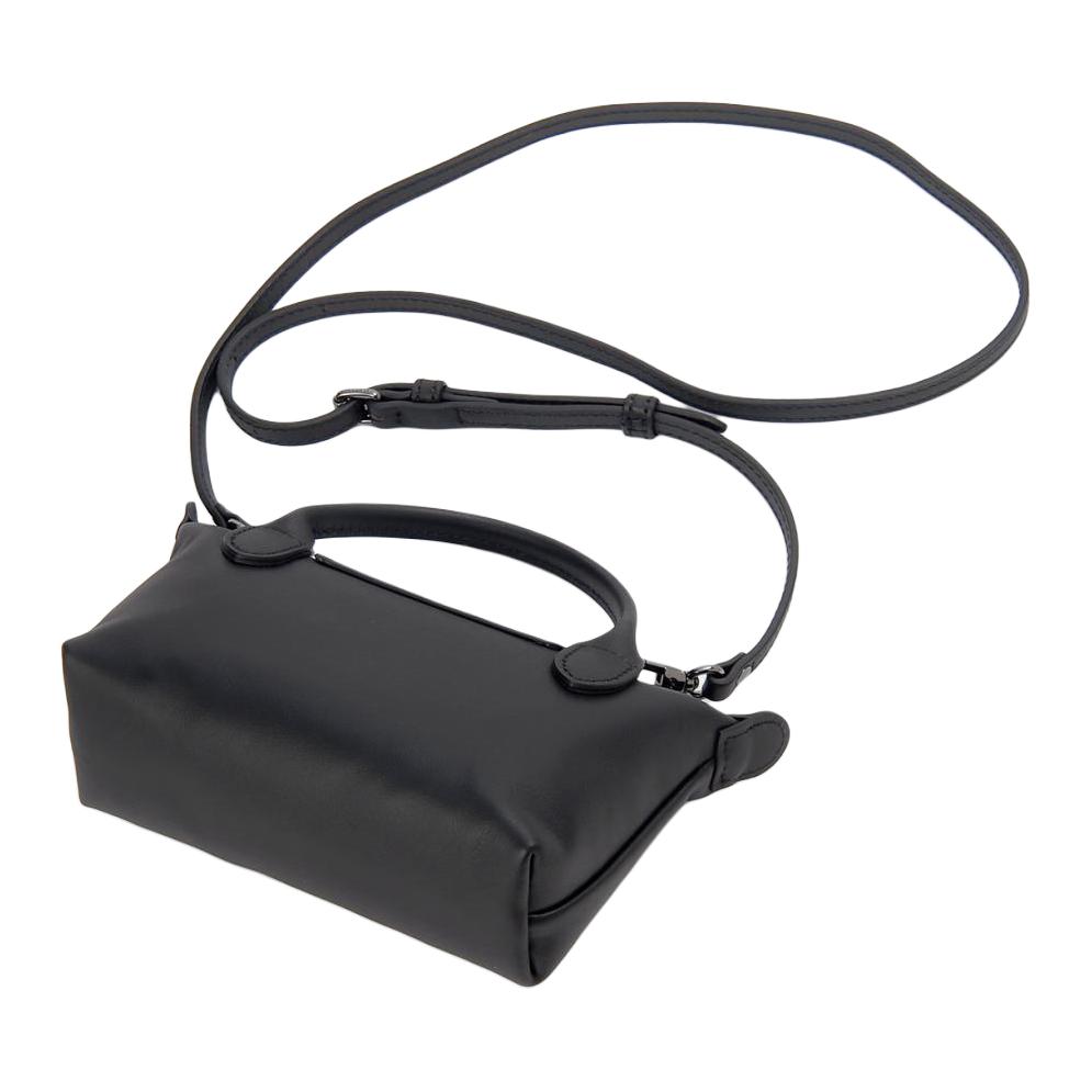 Longchamp Le Pliage Xtra Embossed Logo Detachable Adjustable Shoulder Strap Leather Mini Shoulder Crossbody Bag Women bags Black 34205987001