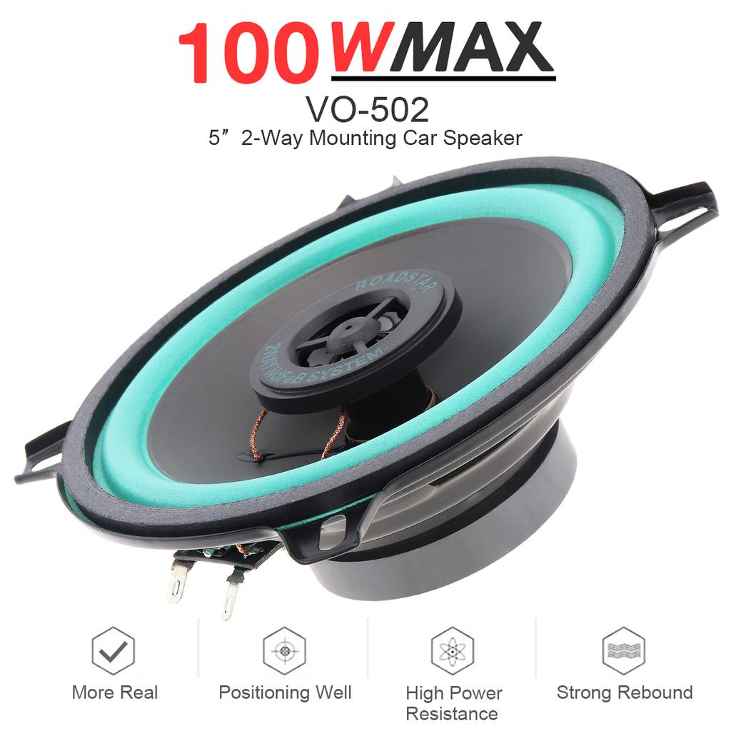 1pcs 5 Inch 100W Car HiFi Coaxial Speaker Vehicle Door Auto Audio Music Stereo Full Range Frequency