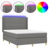 VidaXL Slat Bed Base with Mattress and LED, Upholstered Bed, Double Bed, Adult Bed for Interior Bedroom, 3138958