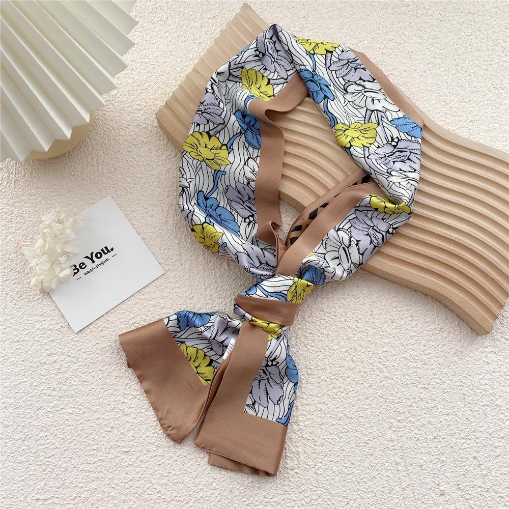 New Scarves Silk Scarves Women'S Spring And Autumn Season Long Decorative Professional Scarves Summer Thin Styles Paired With Shirts Stylish