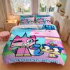 Unicorn Cartoon Book Print 3Pcs Bedding Set,Duvet Cover with 2 Bedro,Pillowcase Home Birthday Gift