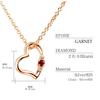Necklace Diamond Garnet Pink Gold Color January Birthstone [Sears] Women's E1491-p-01