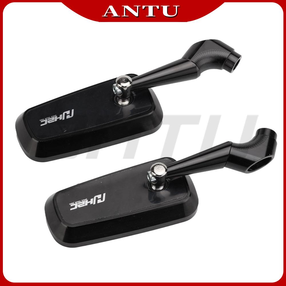 CNC aluminum alloy rearview mirror electric motorcycle modified universal reversing mirror blue mirror anti-glare