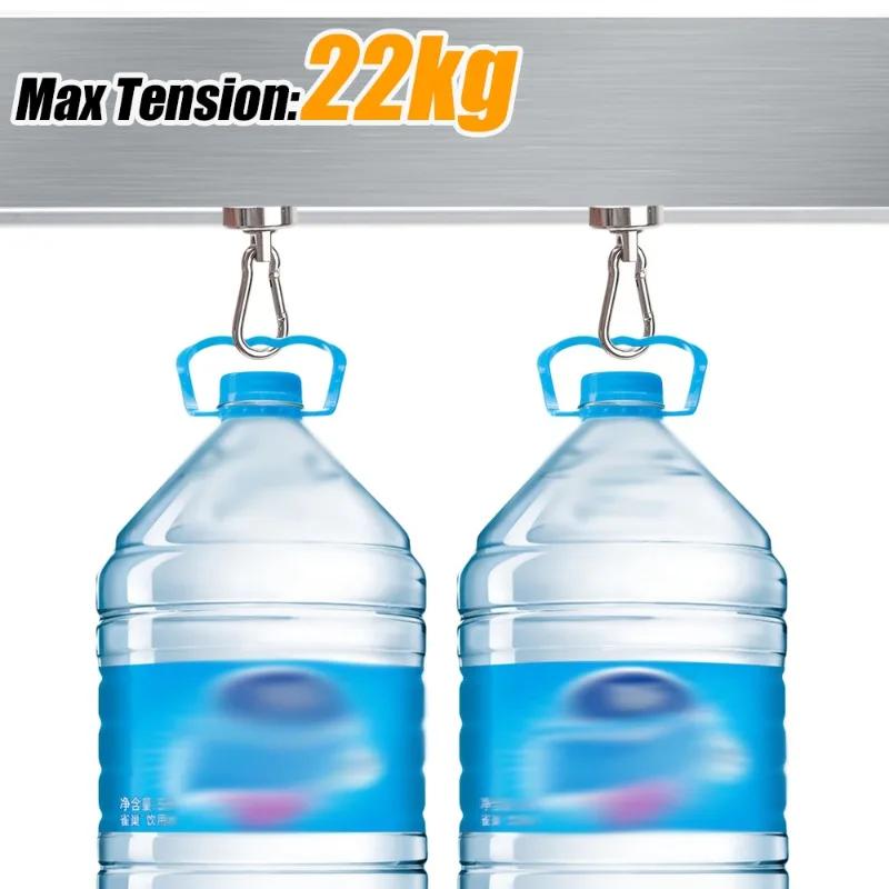 10/1 шт. прочные магнитные крючки, сверхпрочные неодимовые магнитные крючки с поворотным карабином, подвесные вешалки для кухни и ванной комнаты