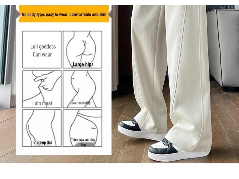 Женские спортивные штаны с флисовой подкладкой 2024: Драпировка, Узкий, Прямой слим, и Широкие брюки для Весны и Осени