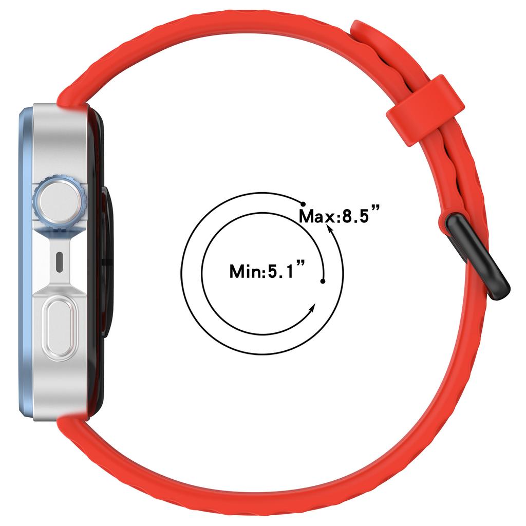 Silicone Strap with Black Buckle for Huawei Watch Fit 4 Pro/4/3 Breathable Watch Band