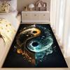 Yin Yang Universe Design Carpet with Fiery and Water Elements Illustration Suitable for use as an anti-slip for living room bedroom sofas