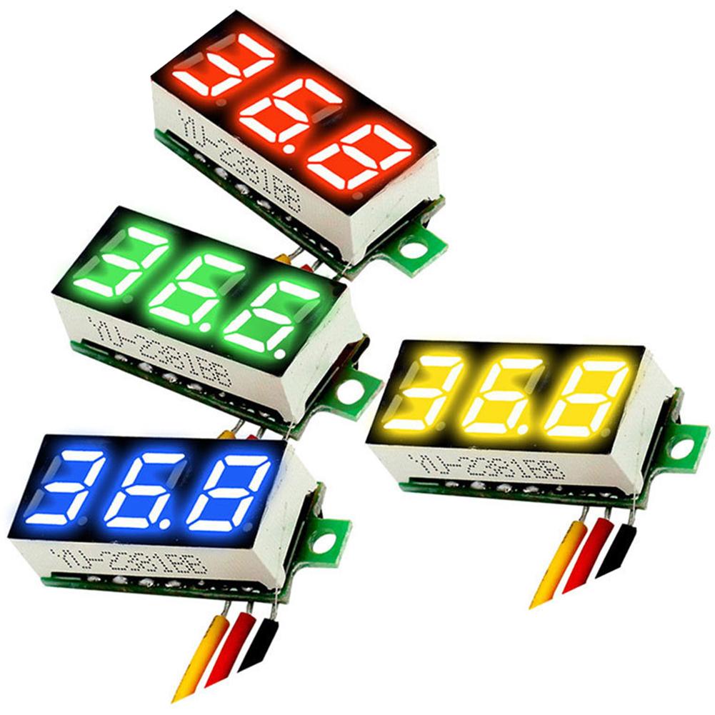 10-50PCS Digital Mini Digital Voltmeter 0.28Inch Three-Line 0-100V Digital Voltmeter Gauge Tester LED Display Panel Voltmeter