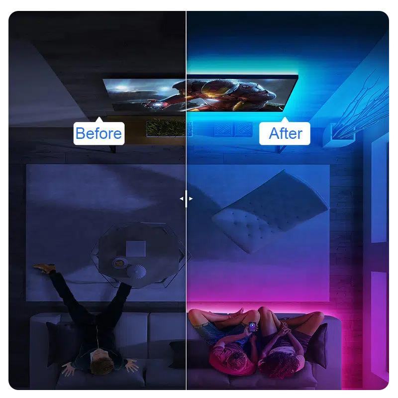 1/3/5M светодиодная лента с изменением цвета 5050 RGB USB гибкие огни с 24 клавишами ДЛЯ детской игровой комнаты домашней вечеринки подсветка телевизора