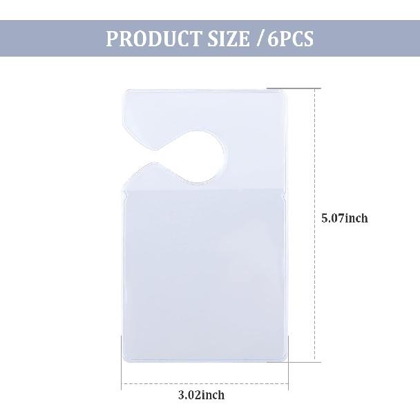 IHOTDER 6PCS Parking Permit Holder,Clear Card Holder Parking Passes Hanging for Car,Universal Parking Permit Hang Tag Car Interior Accessories for