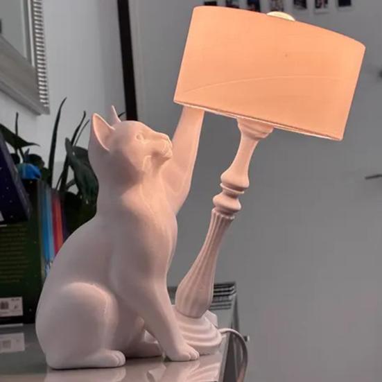 Непослушный Кот Настольная Лампа 3D Печатная Кошка Опрокидывающаяся Ночник Креативный Прикроватный Свет для Гостиной Спальни Дома
