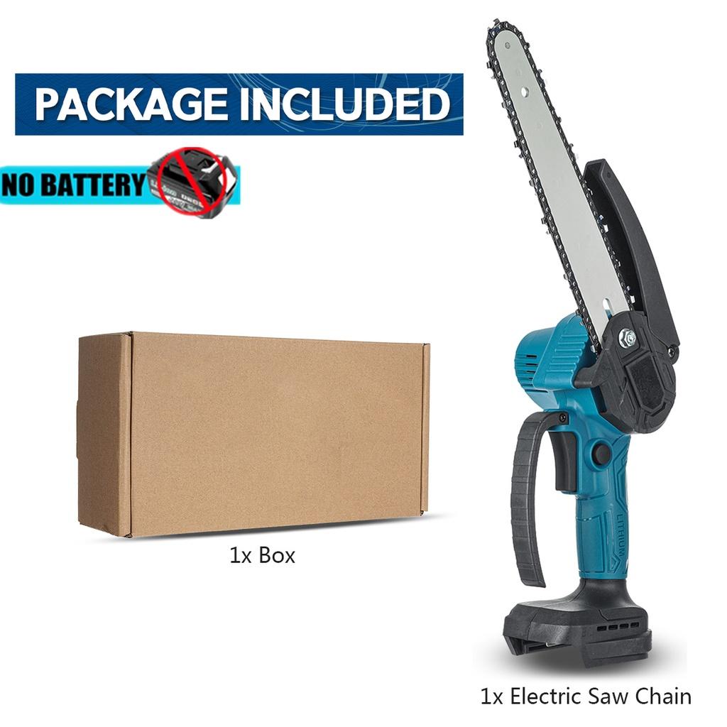 Электрическая цепная пила 3000 Вт, 8 дюймов, мини-пила для обрезки сада, лесозаготовительная пила, деревообрабатывающий инструмент, резак по дереву для батареи 18 В