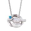 Cinnamoroll 20th Anniversary Sanrio Characters Silver Necklace Surgical Stainless Steel 316L Cubic Zirconia Silver [White Clover] SA20CI-N001RD