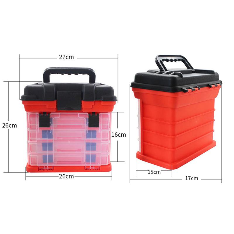 5-слойная коробка для рыболовных снастей из полипропилена + АБС-пластика, высококачественная пластиковая ручка для рыбалки
