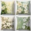Домашний Декор Цветочный Узор Лилии Декоративные Наволочки с Узором Наволочка для Подушки Подходит для Дивана Спальни Автомобиля Наволочка
