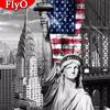 5D DIY Алмазная картина Нью-Йорк Алмазная вышивка Пейзаж Вышивка крестиком Картина со стразами Декор для дома