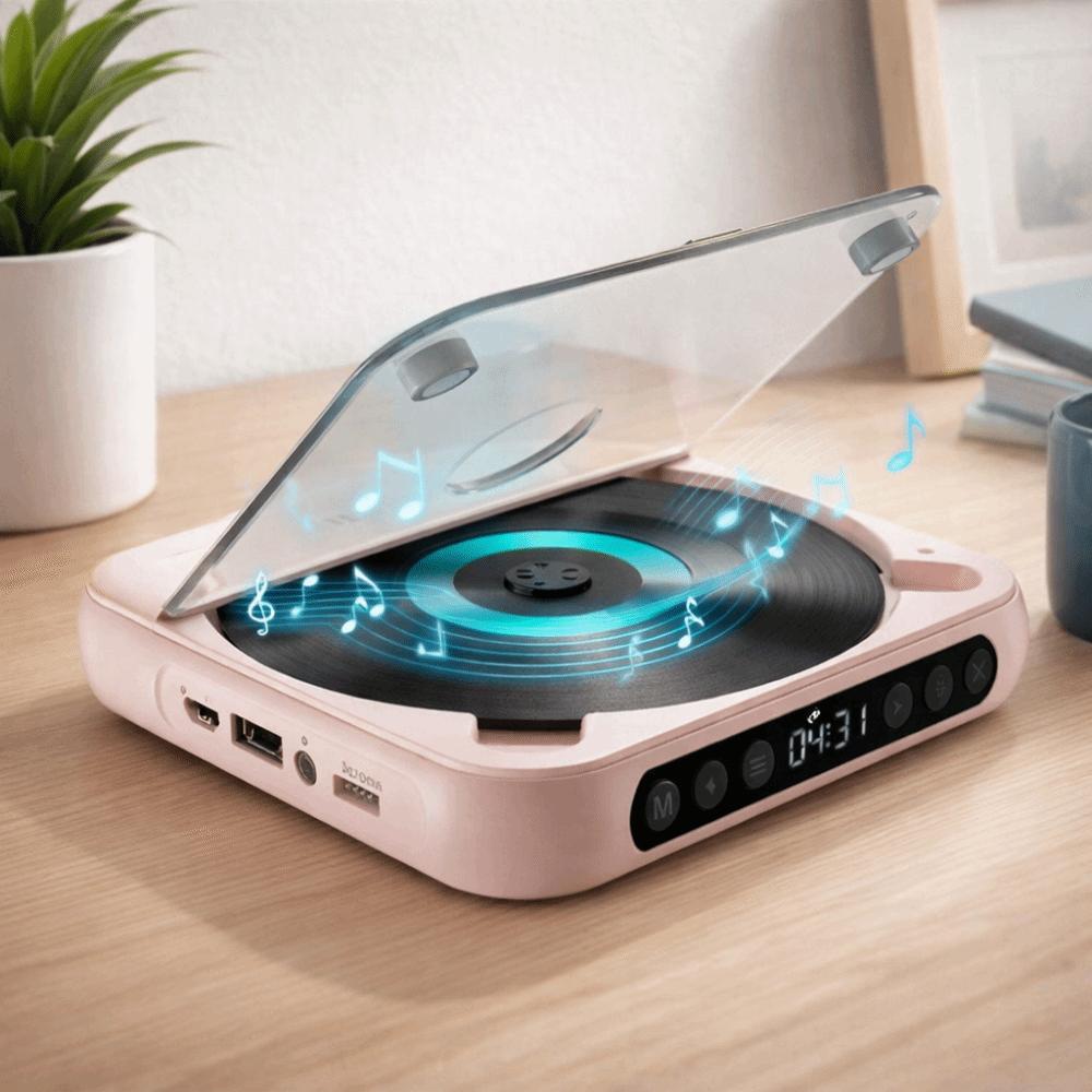 A-B Repeat Timer CD Player 6 Modes Bluetooth Music Player Stereo CD Players Portable Use