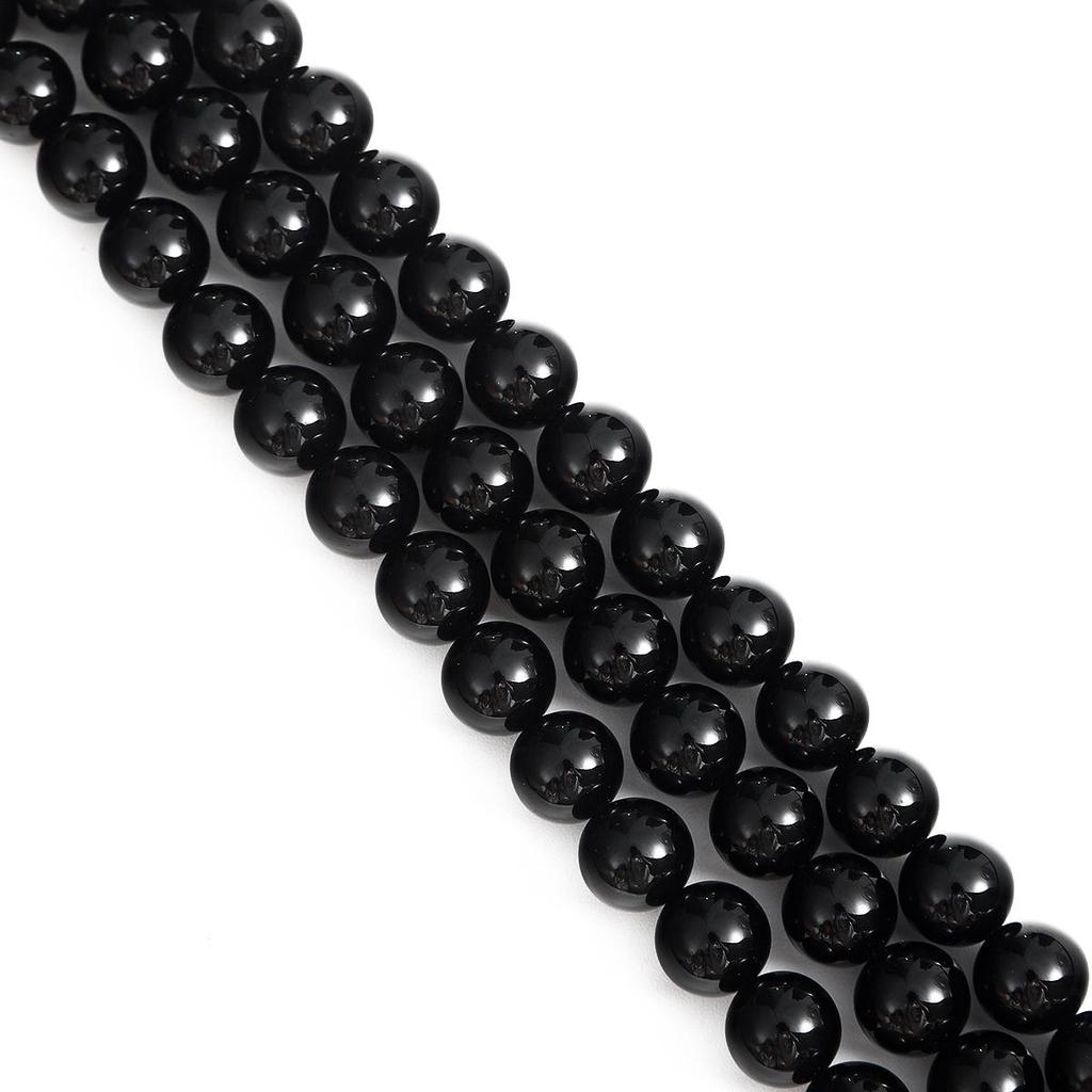 4-14 мм/28-92 шт. натуральный черный агат круглые бусины для изготовления ювелирных изделий DIY браслет ожерелье