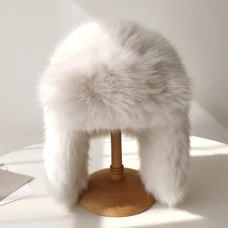 Женская зимняя теплая уличная русская ветрозащитная толстая меховая шапка из искусственного меха ушанка лыжная шапка