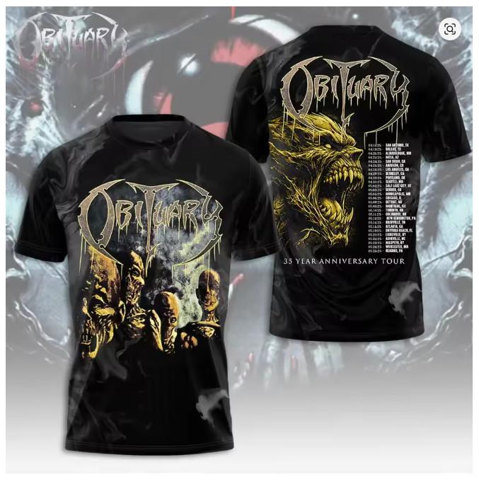 Obituary Death Metal Music Print Shirt Unisex Sizes VA535